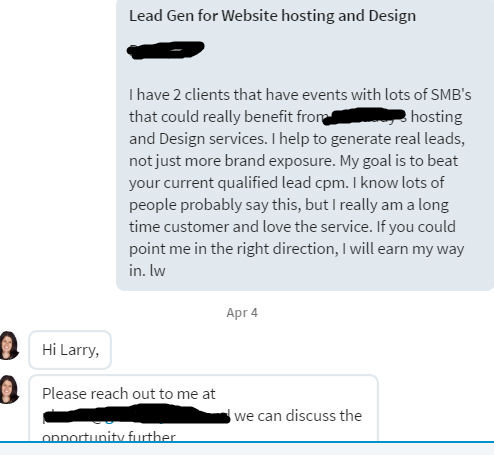 Using LinkedIn to Sell Sponsorship