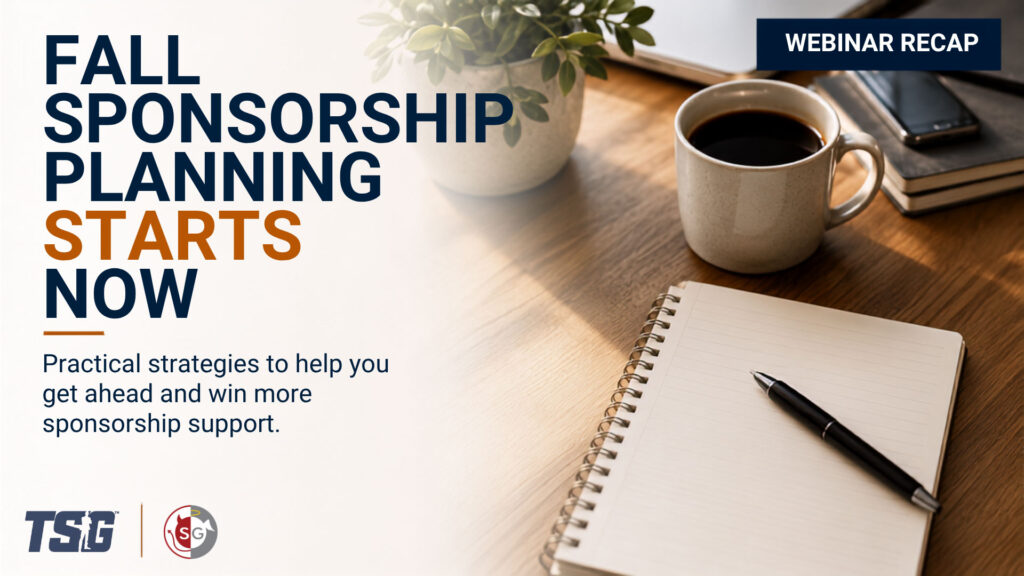 Fall Sponsorship Planning Starts Now